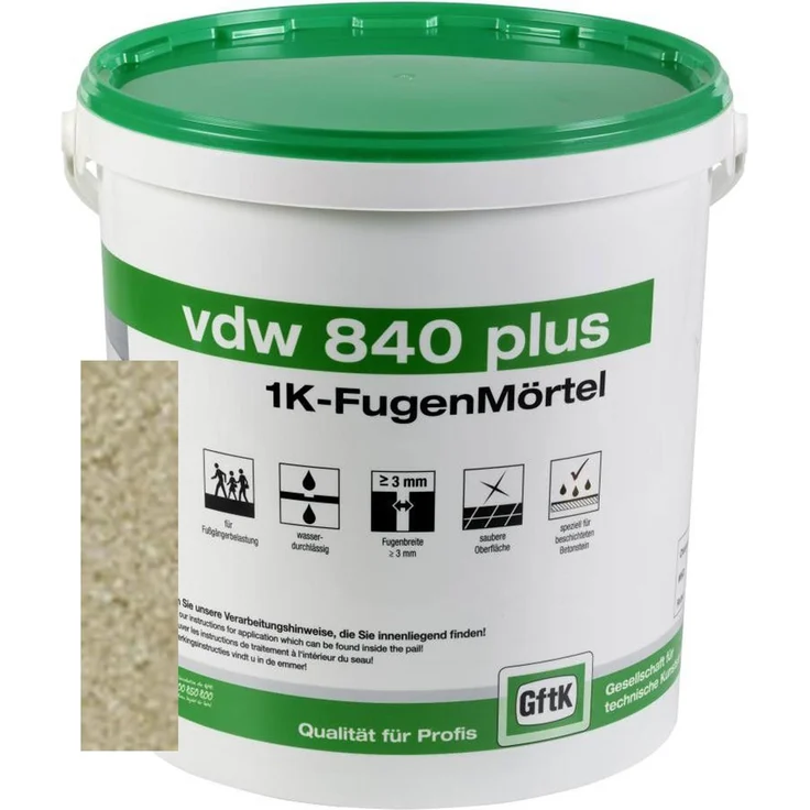 vdw 840 plus 1K-Fugenmörtel natur 12,5kg