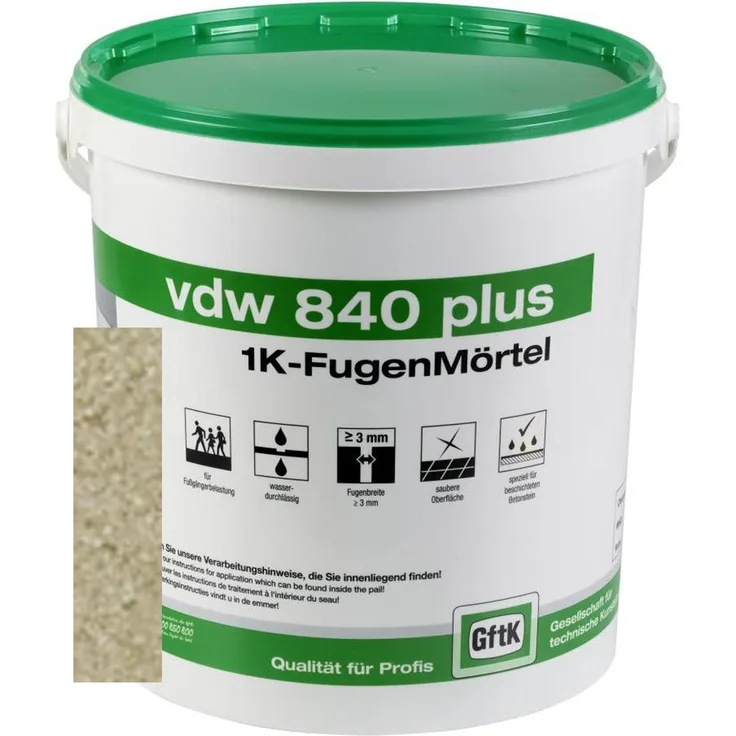 vdw 840 plus 1K-Fugenmörtel natur 25kg