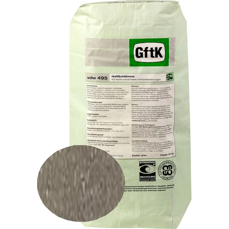 vdw 495 Haftbrücke zementgrau 25kg