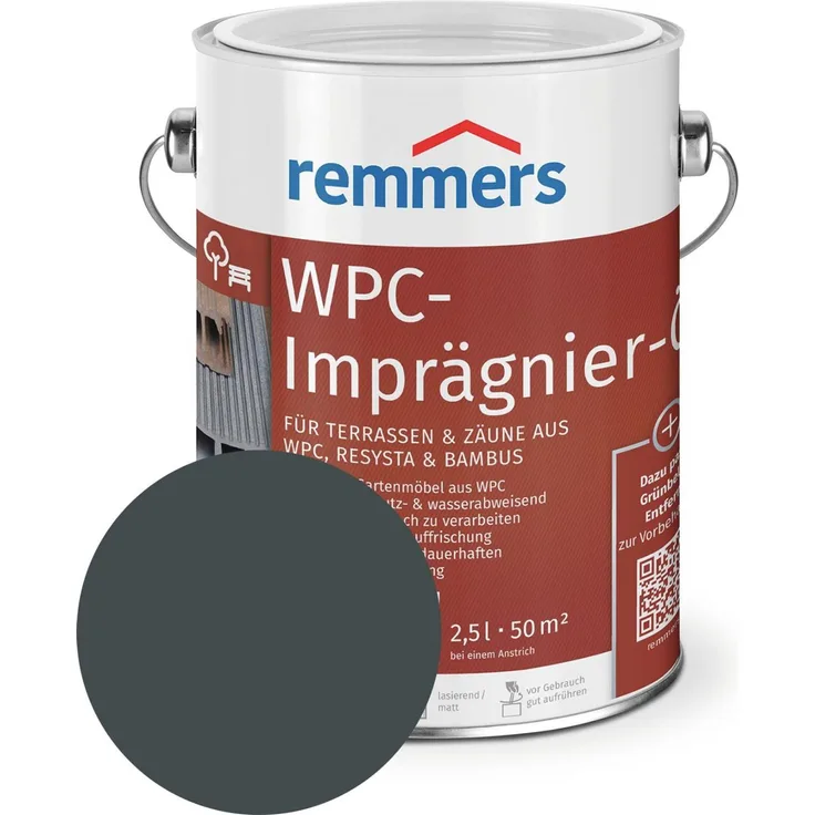 Remmers Imprägnier-Öl WPC grau Terassenöl Schmutzabweisend 2,5L 208903
