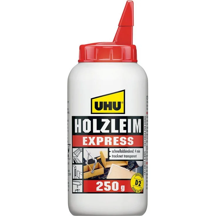 UHU Holzleim Express Flasche 250g Kaltleim Weißleim ohne lösungsmittel 48585 - Preisvergleich – Bild 1