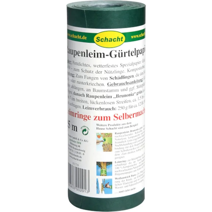 Schacht Raupenleimgürtelpapier grün 25 m