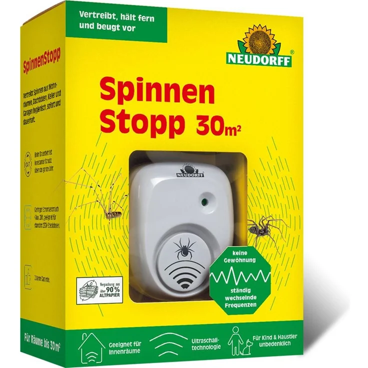 Neudorff SpinnenStopp Spinnen Vertreiber Vergrämer Ultraschall für 30m² – Bild 1