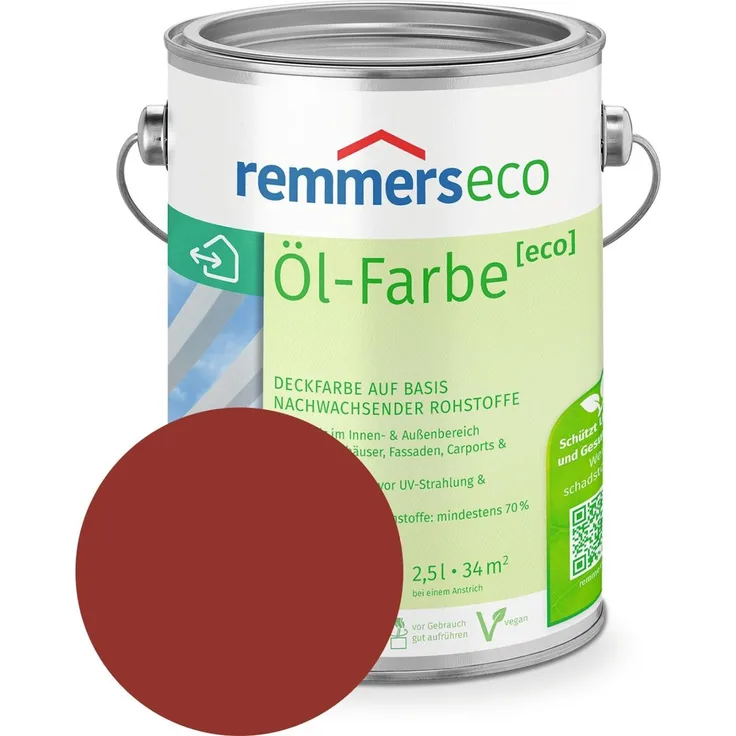Remmers Öl-Farbe eco skandinavisch-rot Teak- Universal- Douglasie- Öl 750ml
