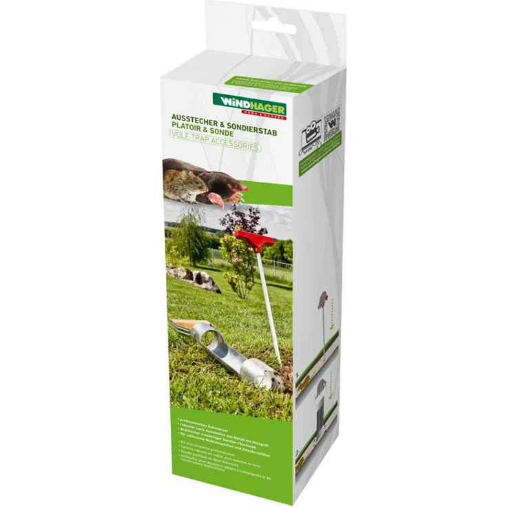 Windhager Wühlmausfallen-Zubehörset Ausstecher & Suchstab