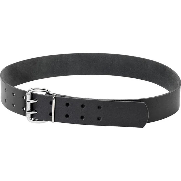 FHB Ledergürtel CARSTEN 85001 Doppeldorn Gürtel aus Rindleder schwarz, Farbe: 20 schwarz, Größe: 100
