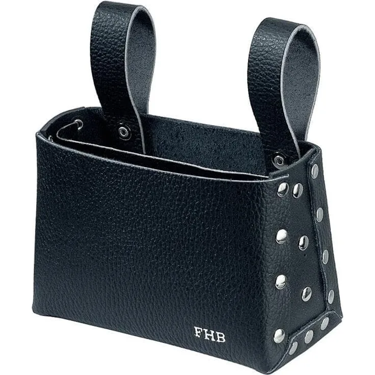 FHB Nageltasche ARMIN 89310 genietet doppelt Gürteltasche schwarz