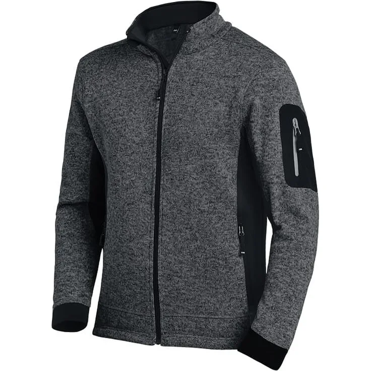 FHB Strickfleecejacke CHRISTOPH 79595 Strickjacke Arbeitsjacke, Farbe: 1220 anthrazit-schwarz, Größe: M