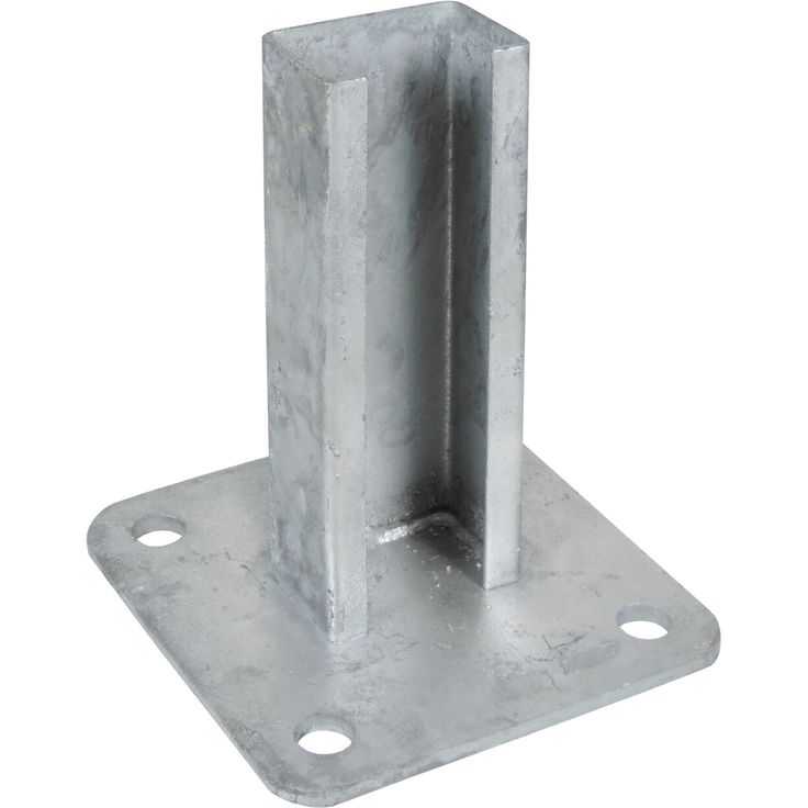 Arvotec Bodenplatte verzinkt 12,5 x 12,5 cm für Systempfosten 6 x 4 cm