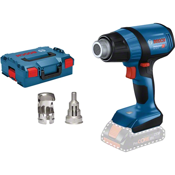 Bosch Professional GHG 18V-50 (L) Akku-Heißluftgebläse solo 300° / 500° (06012A6501) in L-Boxx ohne Akku ohne Ladegerät