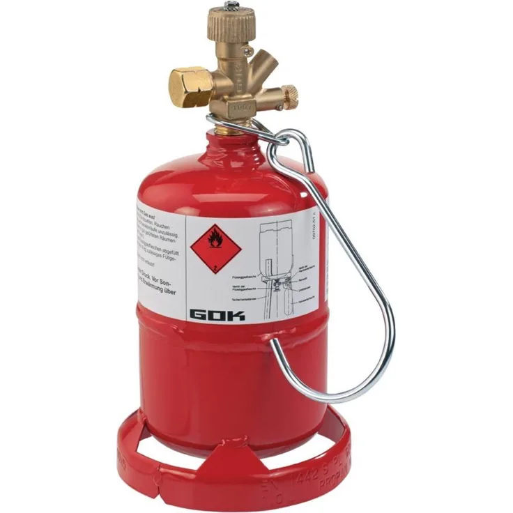 GOK Kleinstflasche 425g runder Fuss (und Zubehör 702- Gasanschlüsse)