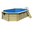 Karibu Massivholzpool 'Modell 4' natur 400 x 610 x 124 cm