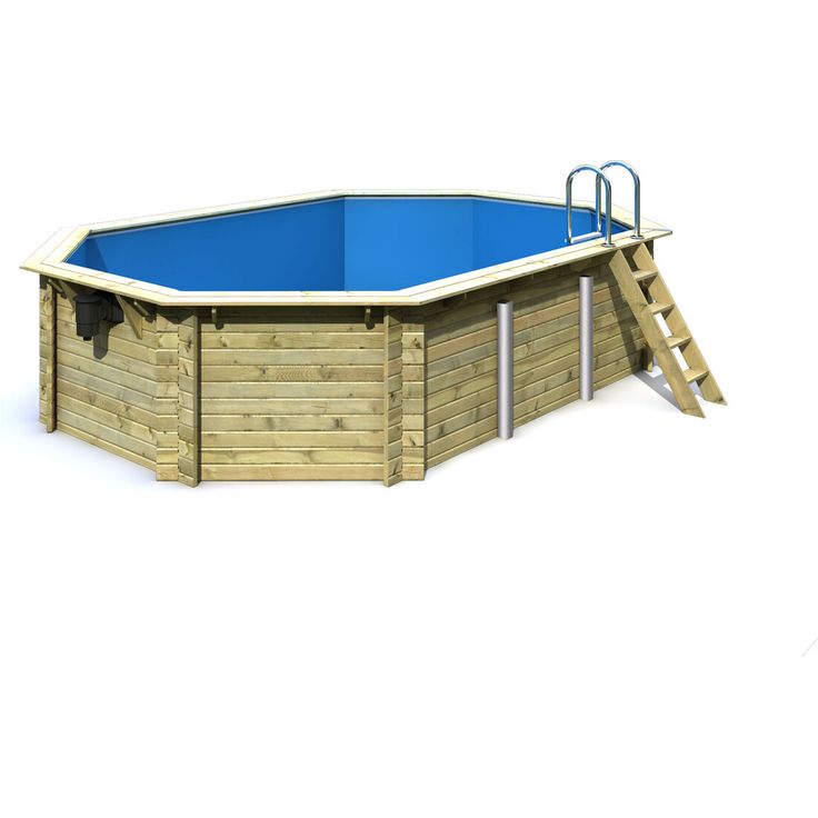 Karibu Massivholzpool 'Modell 4' natur 400 x 610 x 124 cm