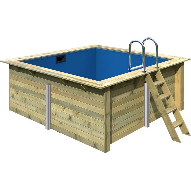 Karibu Massivholzpool 'Modell Rechteck Pool 1' natur 300 x 267 x 124 cm
