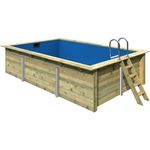 Karibu Massivholzpool 'Modell Rechteckpool 3' natur 477 x 300 x 124 cm