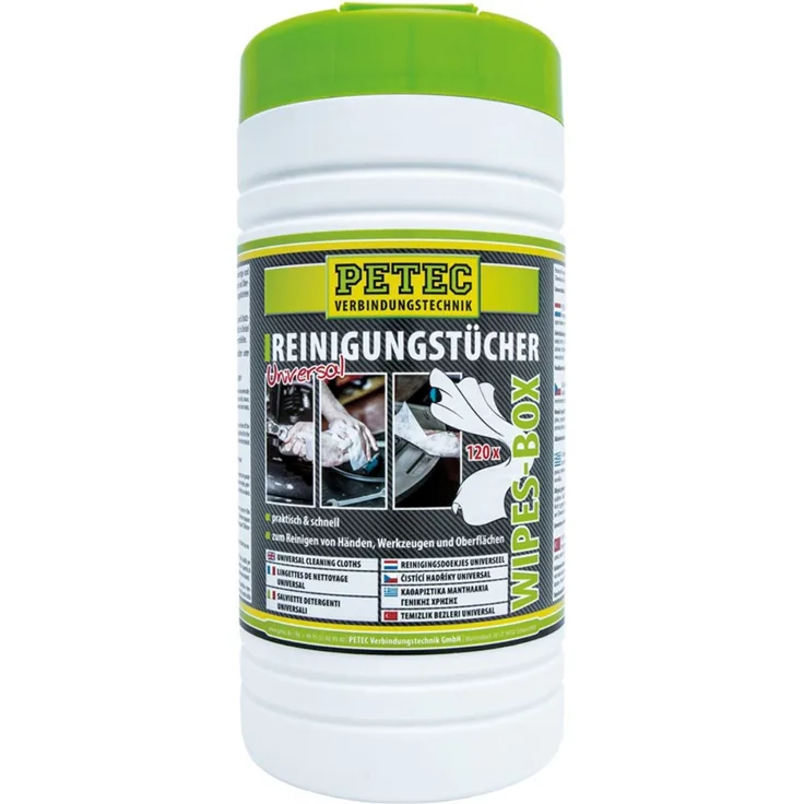 Petec 82120 Reinigungstücher - 120 Stück - Wipes Box - Universal