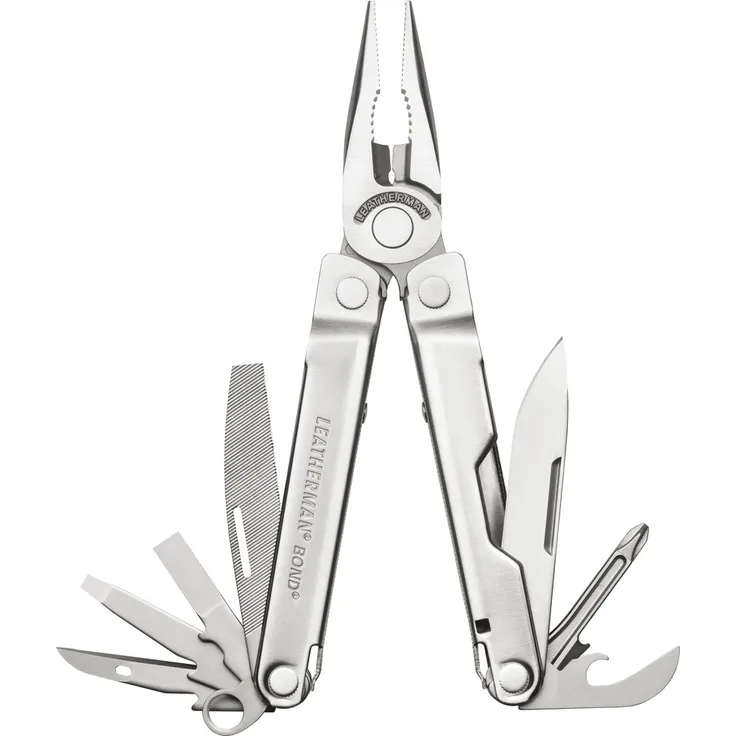 Leatherman Multi-Tool Bond, 14 Funktionen, inkl. Nylon-Holster, silber