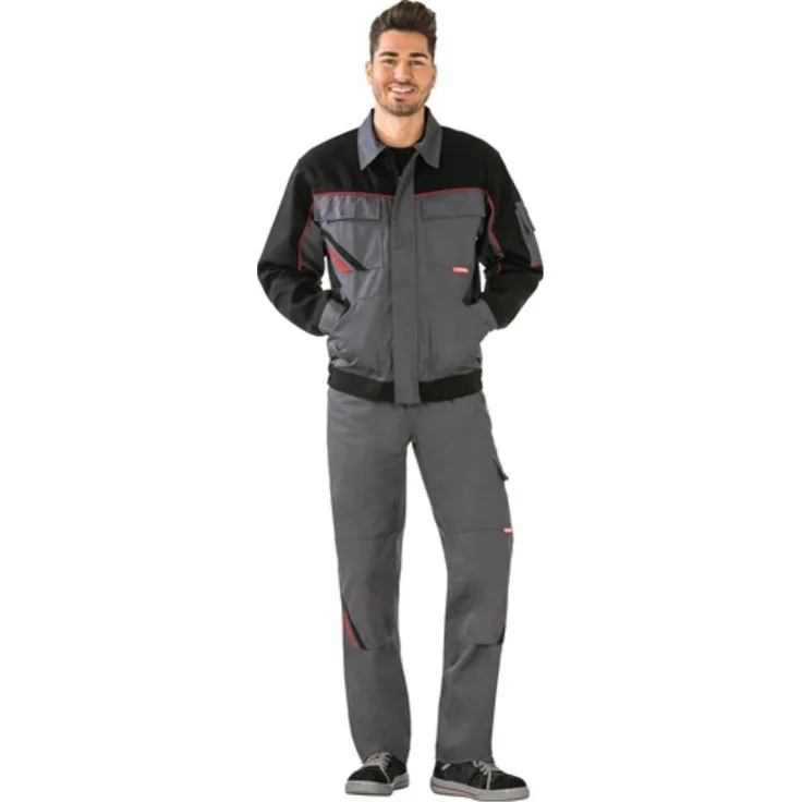 Bundjacke Highline Gr.50 schiefer/schwarz/rot