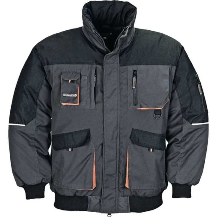 Pilotenjacke Gr.XL dunkelgrau/schwarz/orange TERRATREND – Bild 1