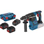 Bosch Professional Akku-Bohrhammer GBH 18V-26 mit SDS plus / 2x 5,5 Ah ProCORE18V Akku + Ladegerät in L-Boxx