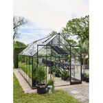 Halls Gewächshaus 'Qube' 816 Schwarz 251 x 498 x 246 cm