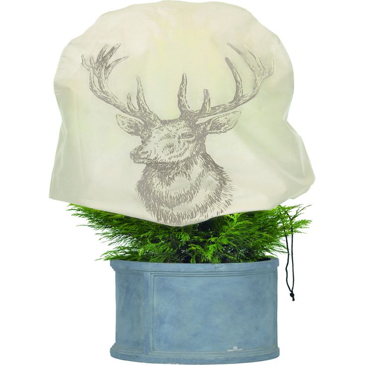 Videx Vlieshaube Hirsch beige 110 x 110 cm