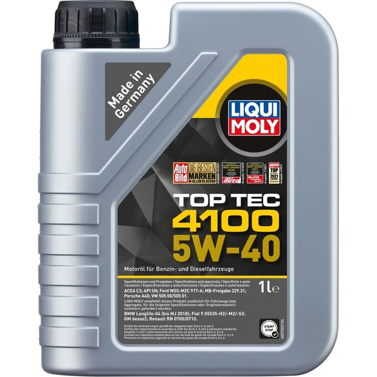 LIQUI MOLY 3700 Motoröl Top Tec 4100 5W-40 Motorenöl Leichtlauf Motor Öl 1 Liter Dieselmotoren, Benzinmotoren, Gasmotoren Synthese Technologie – Bild 1