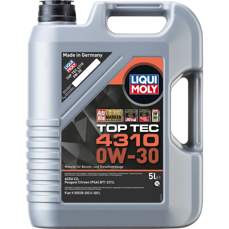 LIQUI MOLY 3736 Motoröl Top TEC 4310 0W-30 Motorenöl Leichtlauf Motor Öl 5 Liter – Bild 1