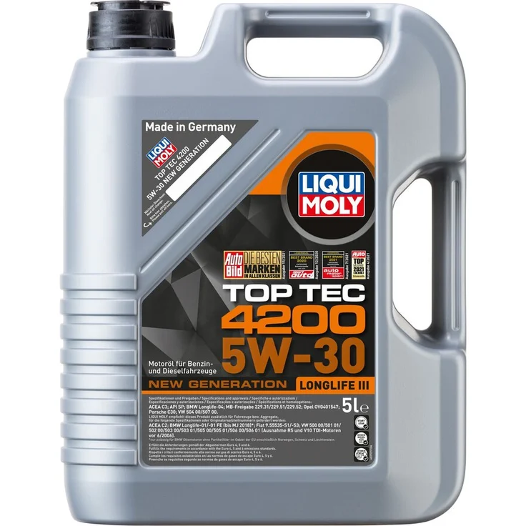 LIQUI MOLY 3707 Motoröl Top Tec 4200 5W-30 Motorenöl Leichtlauf Motor Öl 5 Liter – Bild 1