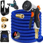 KESSER Premium Gartenschlauch Flexibler Wasserschlauch dehnbarer Flexischlauch Blau, 22.5 Meter - Preisvergleich