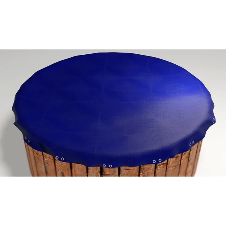 Grasekamp Abdeckplane für Pool rund 400cm Royalblau Planenmaß 460cm Sommer Winter Blau/Schwarz