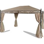 Grasekamp Garten-Pavillon ROM 3x4m mit 2 Seitenteil Sets geschlossen und mit Moskito Netz Partyzelt 300 x 400 x 270 cm - Preisvergleich
