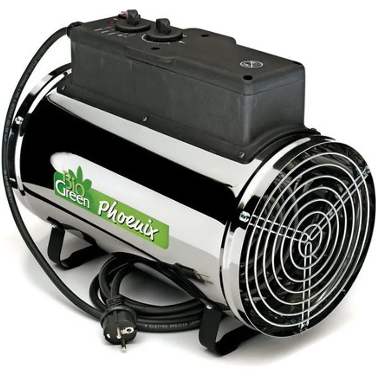 Bio Green Elektrogebläseheizung Phoenix, Gewächshausheizung, Heizung, Gebläseheizung, IP X4, 2800 Watt, 230 V, - PHX 2.8