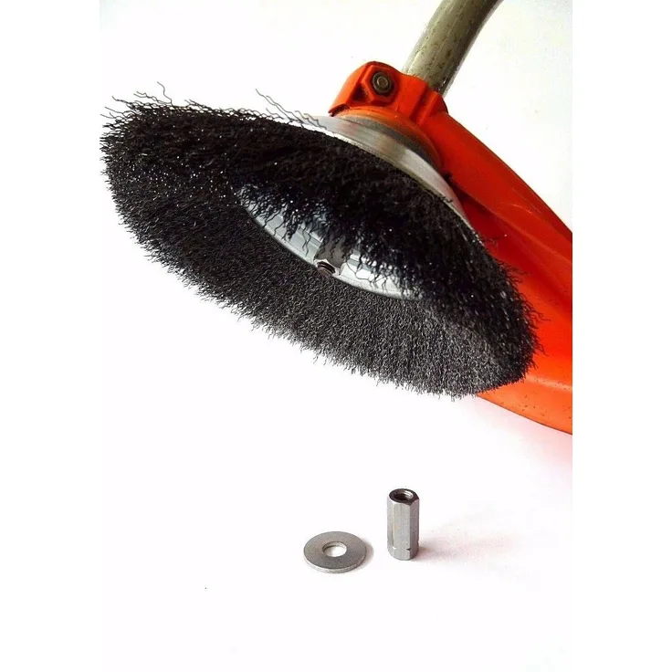 CHM GmbH Unkrautbürste für STIHL Motorsense 200 x 25,4mm m. Adapter f. M 8 x 1,25 Gewinde