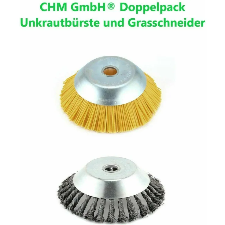 CHM GmbH leichte Unkrautbürste u. Grasschneider 200 x 25,4mm im Doppelpack