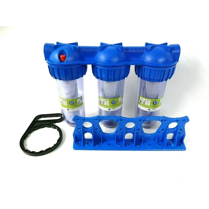 CHM GmbH 3-Stufen tropfdichtes Vorfilter System Wasserfilter 1 Zoll IG für Wasserversorgung Haus/Gartenpumpen, Hauswasserwerk