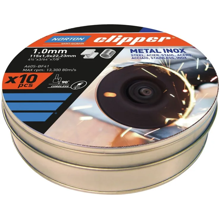 Norton Trennscheibe Metall-INOX 115 x 1,0 x 22 mm (10er Pack)