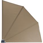 Grasekamp Balkonfächer Premium 140x140cm Taupe mit Wandhalterung Trennwand Sichtschutz Taupe
