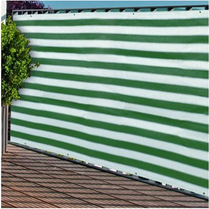 NOOR Balkonblende mit Ösen Balkon Sichtschutz UV-Schutz ca. Größe 0,90x3 m Farbe grün / weiß