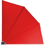 Grasekamp Balkonfächer 120 x 120 cm Rot mit Wandhalterung Schutzhülle Trennwand Sichtschutz Rot