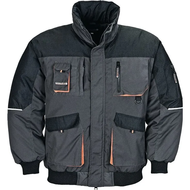 Pilotenjacke Gr.L dunkelgrau/schwarz/orange TERRATREND