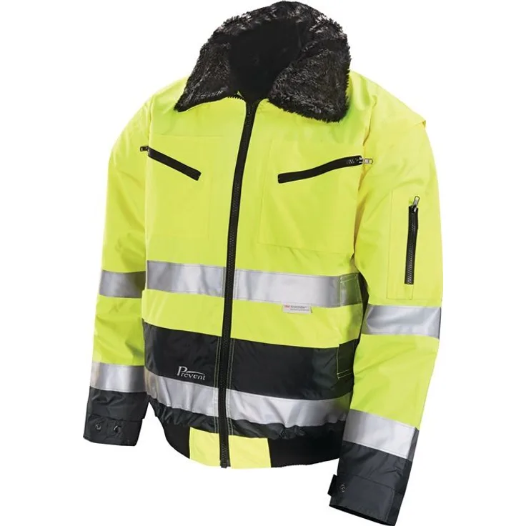 Warnschutz-Pilotenjacke Gr.XXXL gelb/grau PREVENT