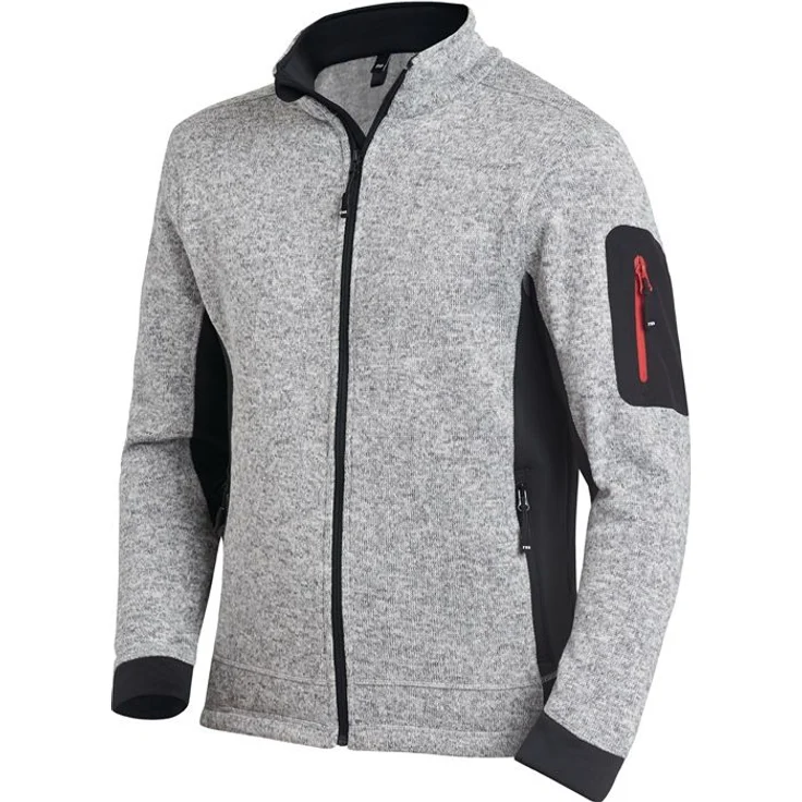 Strick-Fleecejacke CHRISTOPH Gr.L grau/schwarz FHB – Bild 1