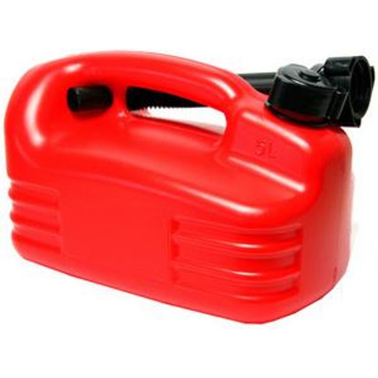 IWH Kraftstoffkanister PREMIUM, Kunststoff, 5 l mit Ausgießer, Reservekanister mit UN-Zulassung, für alle Kraftstoffarten, standfeste Ausführung kein Umkippen, Maße (B)180 x (T)300 x (H)200 mm (087691)