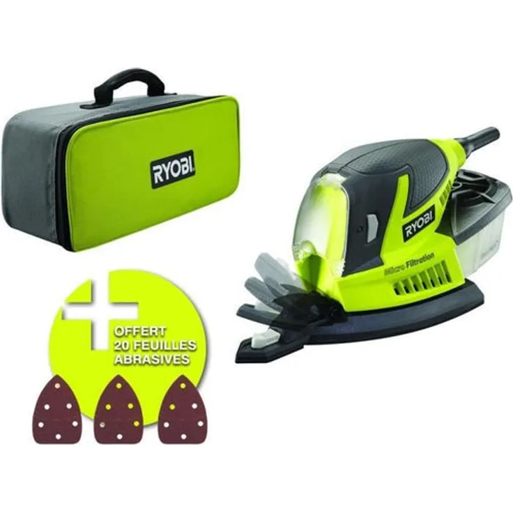 Ryobi Dreieckschleifer 100 W + 20 Schleifmittel