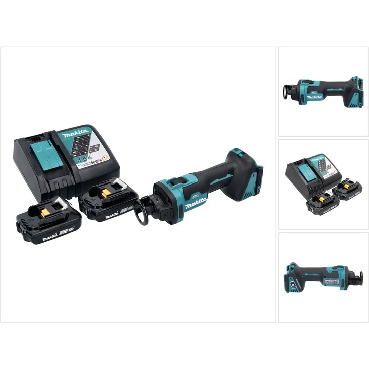 Makita DCO181RA Akku Rotationsschneider 18 V 32000 U-min Brushless + 2x Akku 2,0 Ah + Ladegerät