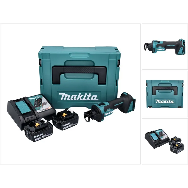 Makita DCO181RFJ Akku Rotationsschneider 18 V 32000 U-min Brushless + 2x Akku 3.0 Ah + Ladegerät + Makpac