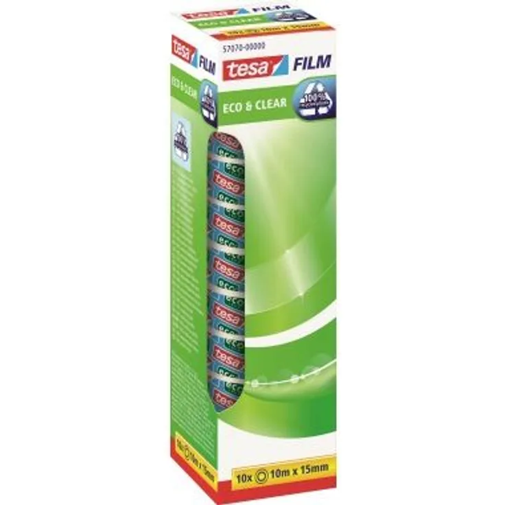 tesa Klebefilm tesafilm Eco & Clear 57070-00000 15mmx10m 10 St./Pack.
