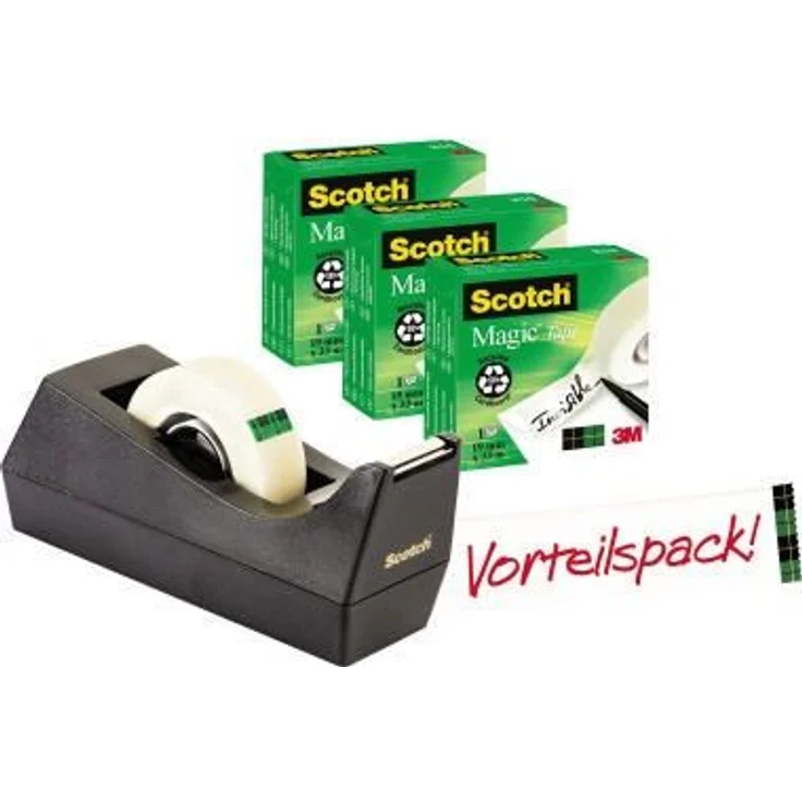 Scotch Klebefilm C38SM3S 19mmx33m + 1 Tischabroller gratis - Preisvergleich – Bild 1