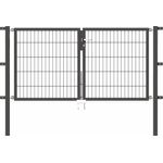 Alberts Doppeltor Flexo mit Zubehör | anthrazit | Breite 200 cm | Höhe 100 cm 
(648398)